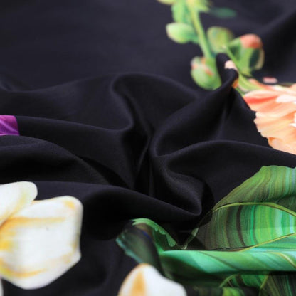 Aida Black Egyptian Cotton Bedding Set