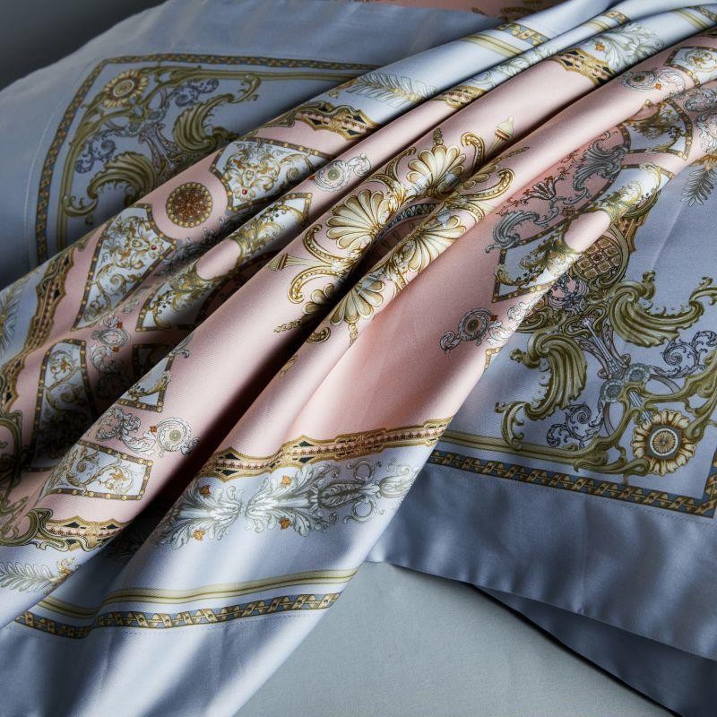 Audrey Art Deco Printed Silky Egyptian Cotton Bedding Set