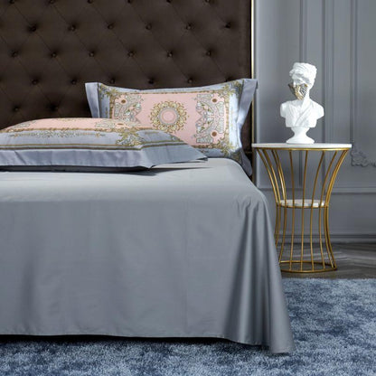 Audrey Art Deco Printed Silky Egyptian Cotton Bedding Set