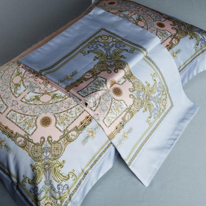 Audrey Art Deco Printed Silky Egyptian Cotton Bedding Set