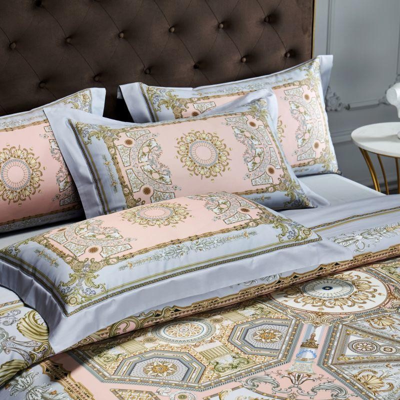 Audrey Art Deco Printed Silky Egyptian Cotton Bedding Set