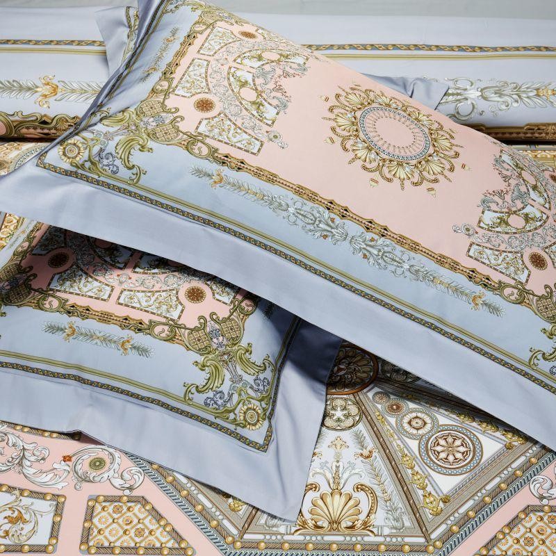 Audrey Art Deco Printed Silky Egyptian Cotton Bedding Set