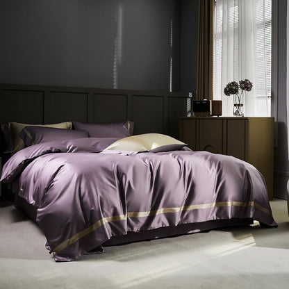 Manya Classic Solid Reversible Egyptian Cotton Bedding Set