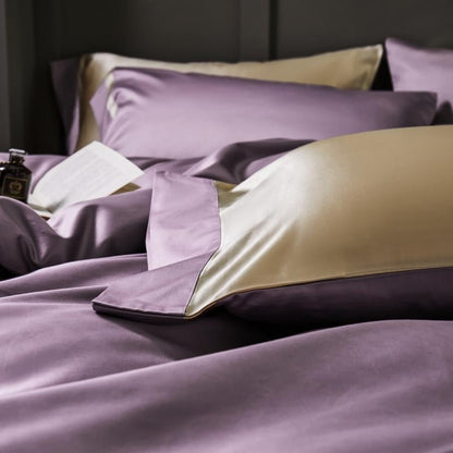 Manya Classic Solid Reversible Egyptian Cotton Bedding Set