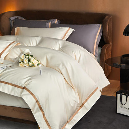 Karine Modern Seamless Solid Egyptian Cotton Bedding Set