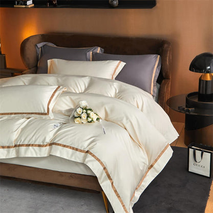 Karine Modern Seamless Solid Egyptian Cotton Bedding Set