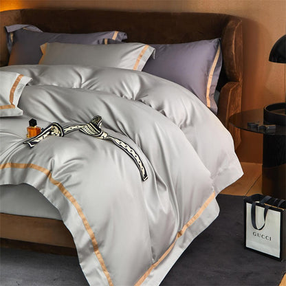 Karine Modern Seamless Solid Egyptian Cotton Bedding Set